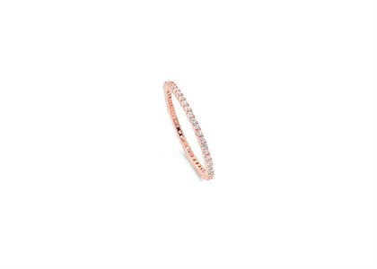 Rose Gold Plated Delicate CZ Studded Ring